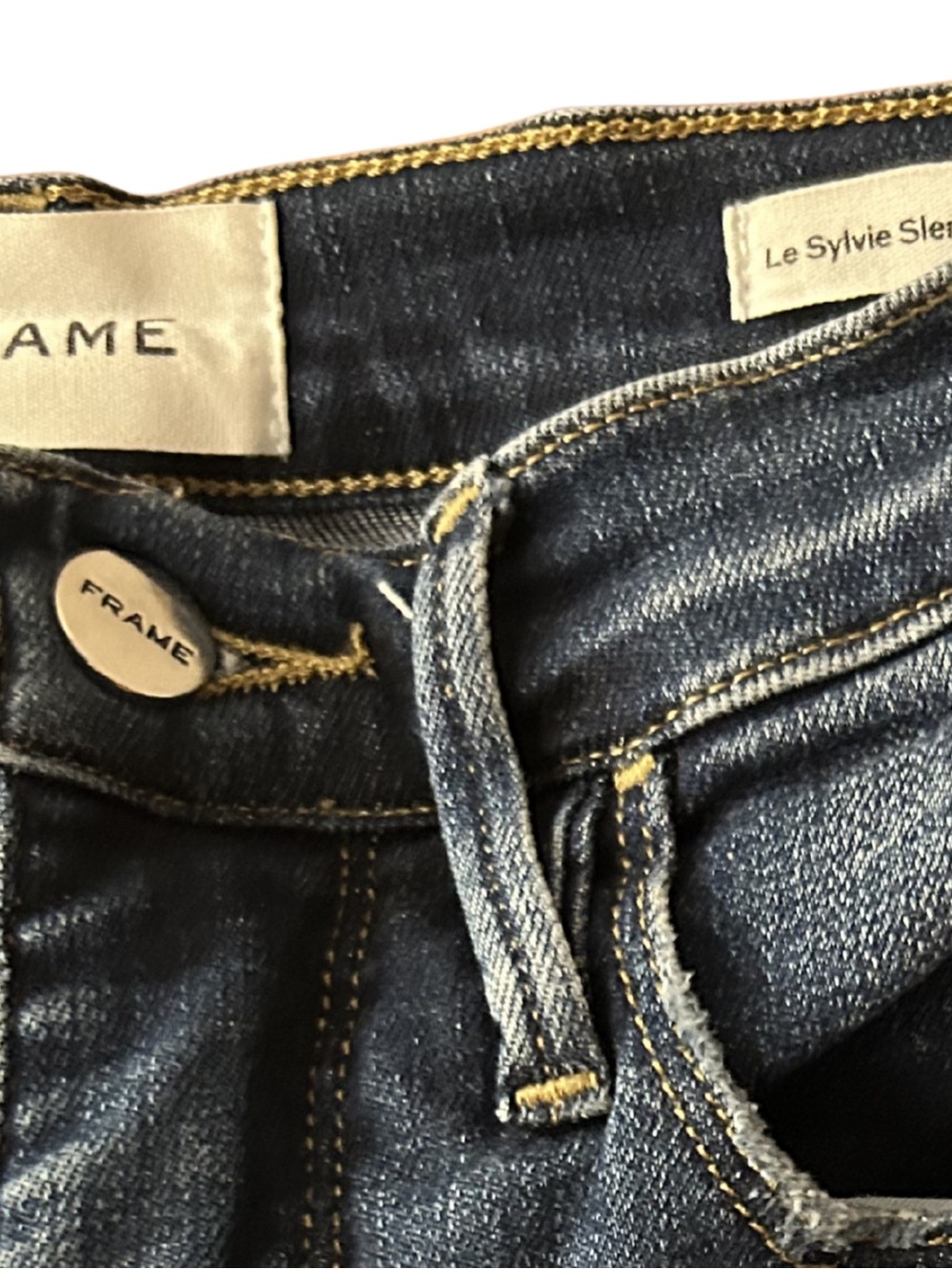 Frame Denim Women's Le Sylvie Straight-Leg Jeans in Dark Indigo Wash Sz. 25 - Picture 4 of 10